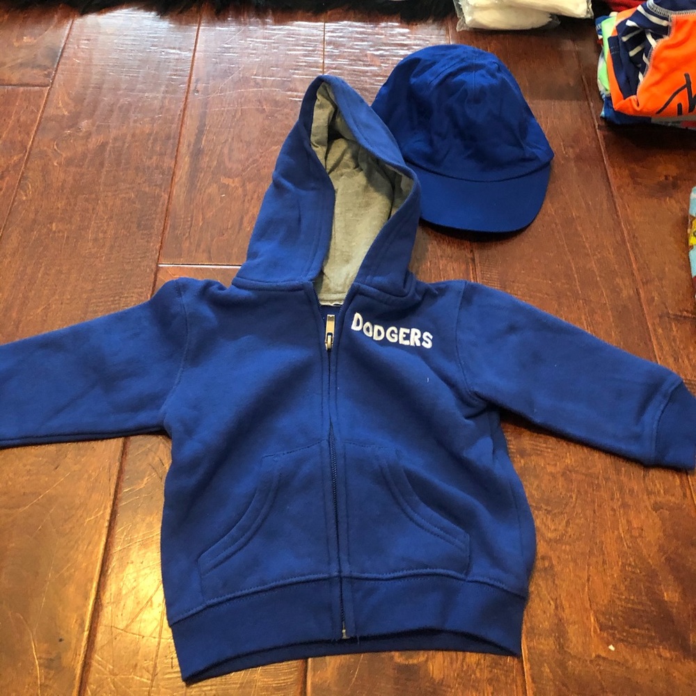 Dodger sweater and hat
